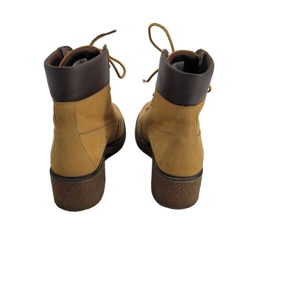 Timberland Womens Leather Boots 7 Tan Ankle Brinda Nubuck Lace Up Shoes Hiking - Picture 7 of 14